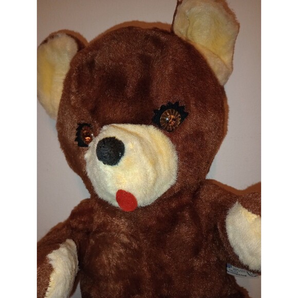 Knickerbocker Teddy Kuddles Wind Up Lullaby Music Plush Bear 18"  1950s-70s? - Picture 3 of 12